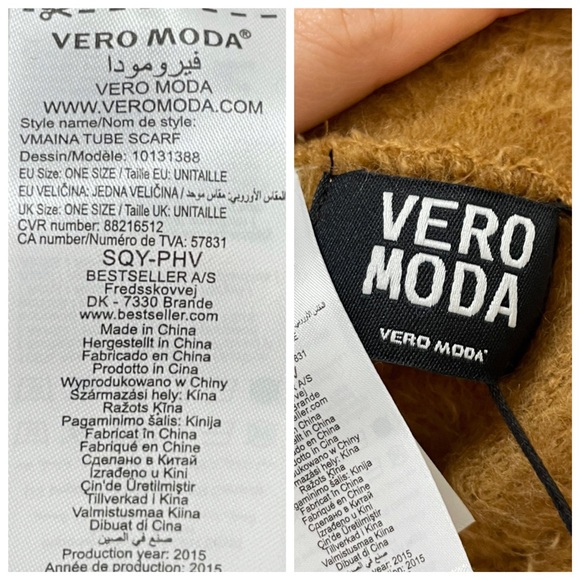 VERO MODA dark yellow infinity scarf - Picture 5 of 6